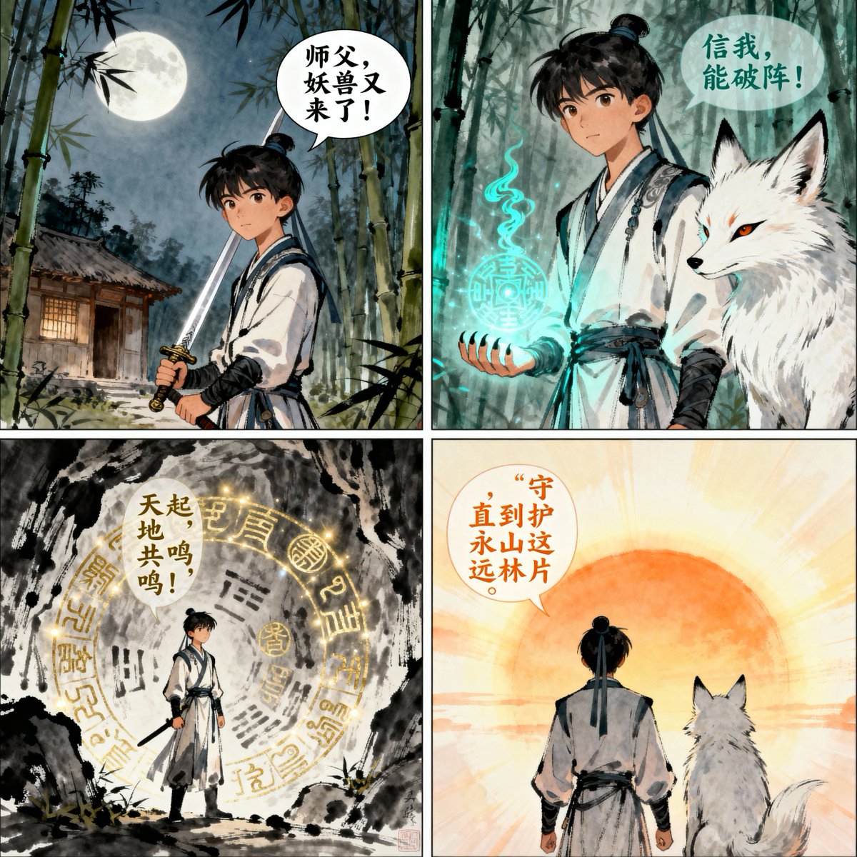 国风多格漫画